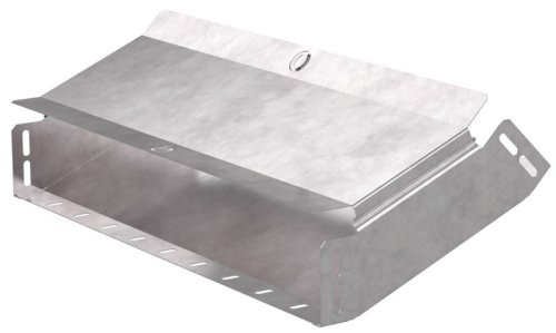 Угол для лотка вертикальный внутренний с крышкой Промрукав Стандарт 45град. 500х80 фото Угол для лотка вертикальный внутренний с крышкой Промрукав Стандарт 45град. 500х80 картинка